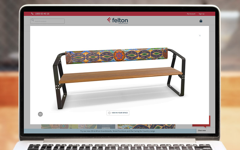 3D Configurator Caring For Country Bench