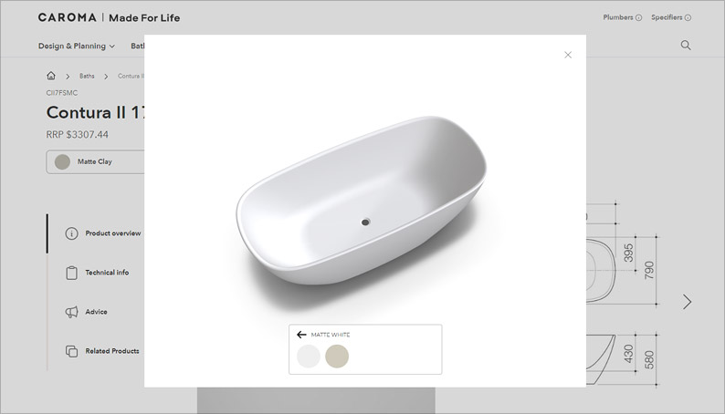 Caroma AR + 3D Bathware