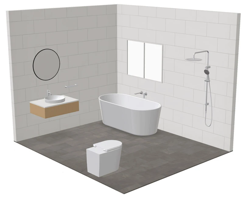 3D Bathroom Planner Scene